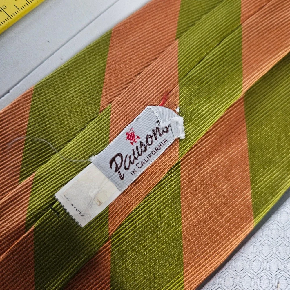 Vintage Mens Necktie Lot 5pc 70s Retro Stripes Geometric‎ Qiana Silk Cuzzens